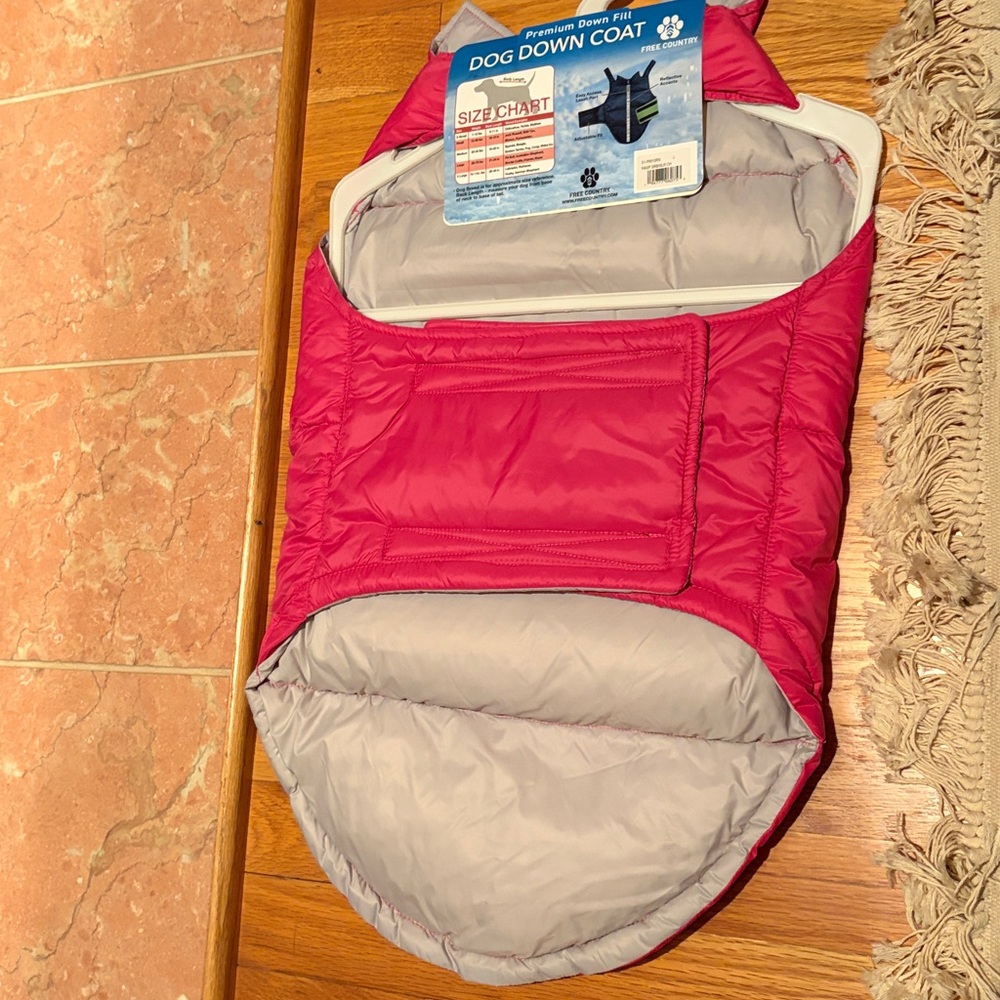 Cozy Raspberry Pink Winter Dog Jacket Size Large - Picture 3 of 4